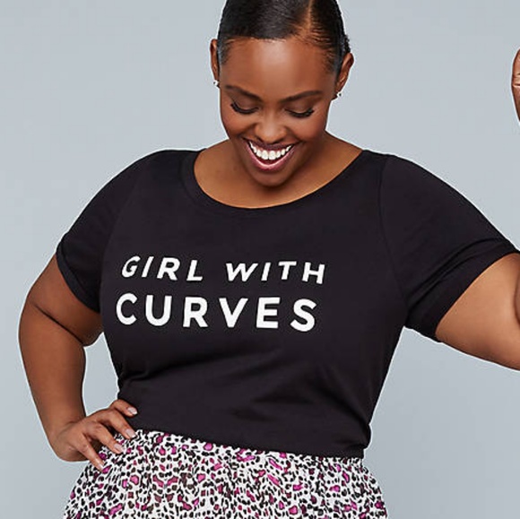 lane bryant girl with curves shirt